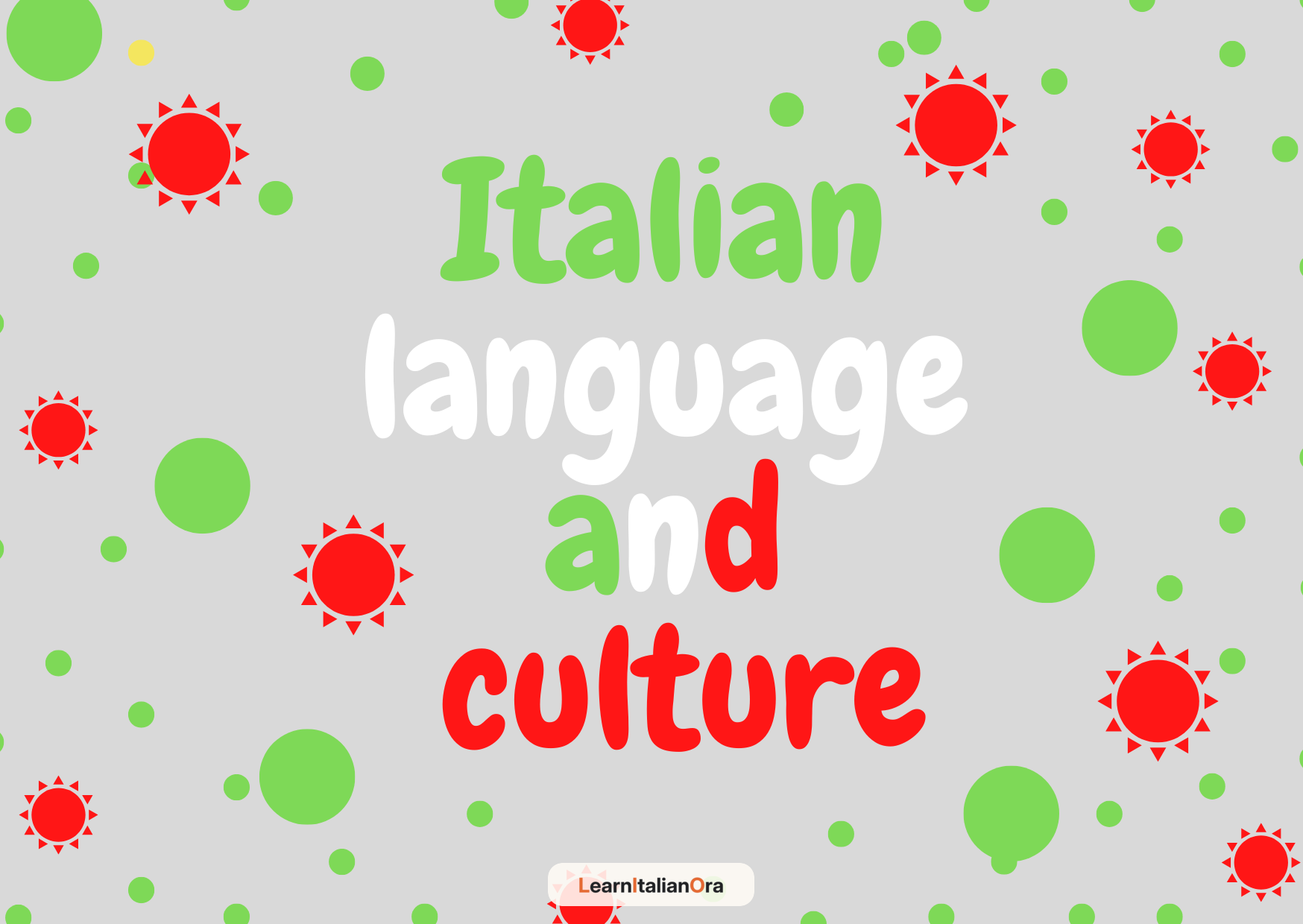 Italian language and culture illustration
